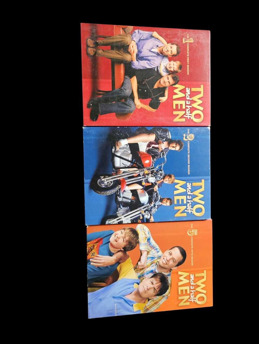 Two and a Half Men DVD Box Set - Red, Blue, Orange Covers
